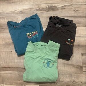 Graphic T-Shirts Bundle in Green, Black, and Blue